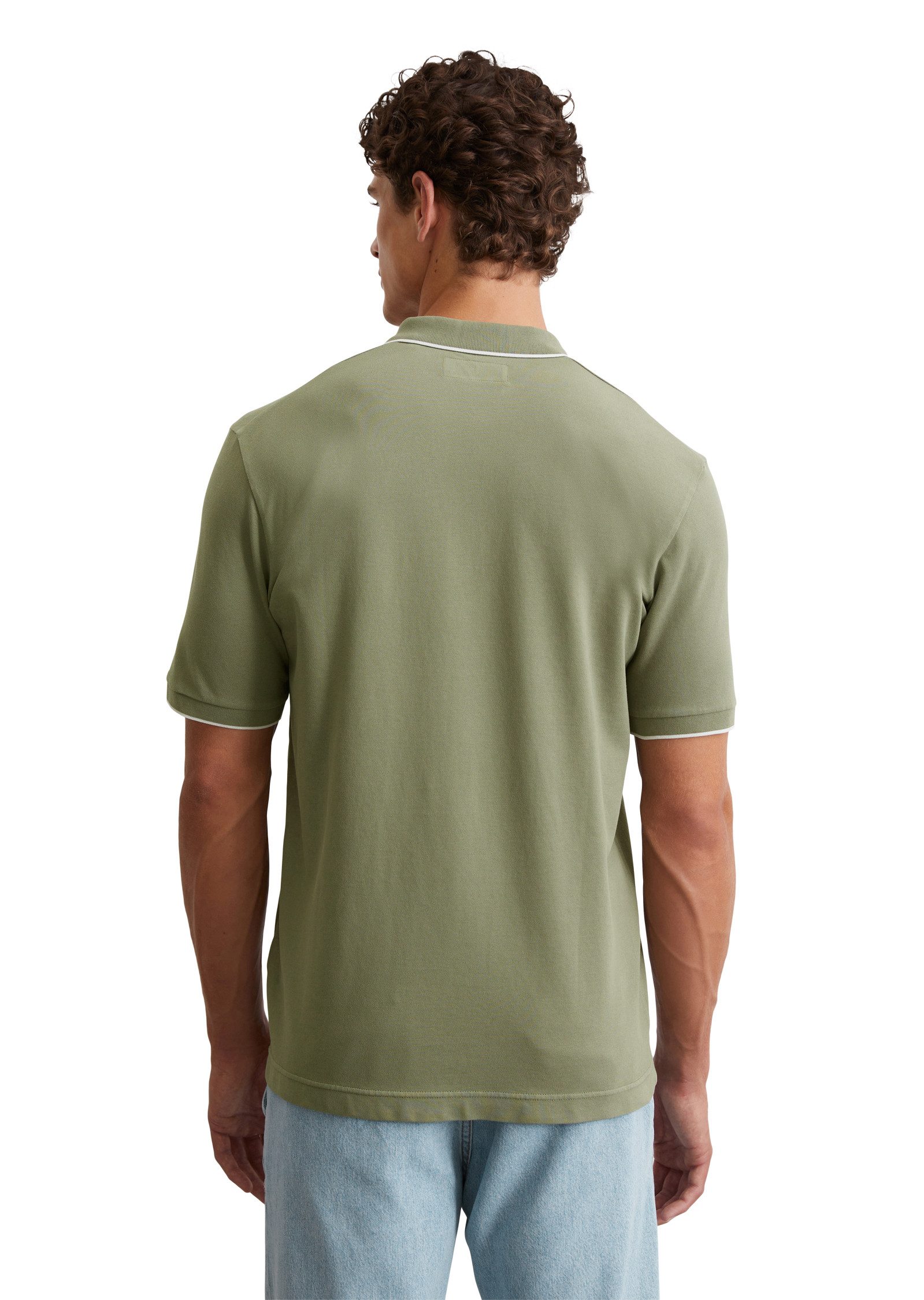 Marc O'Polo Poloshirt aus Piqué, regular fit, kontrastfarbene Details günstig online kaufen