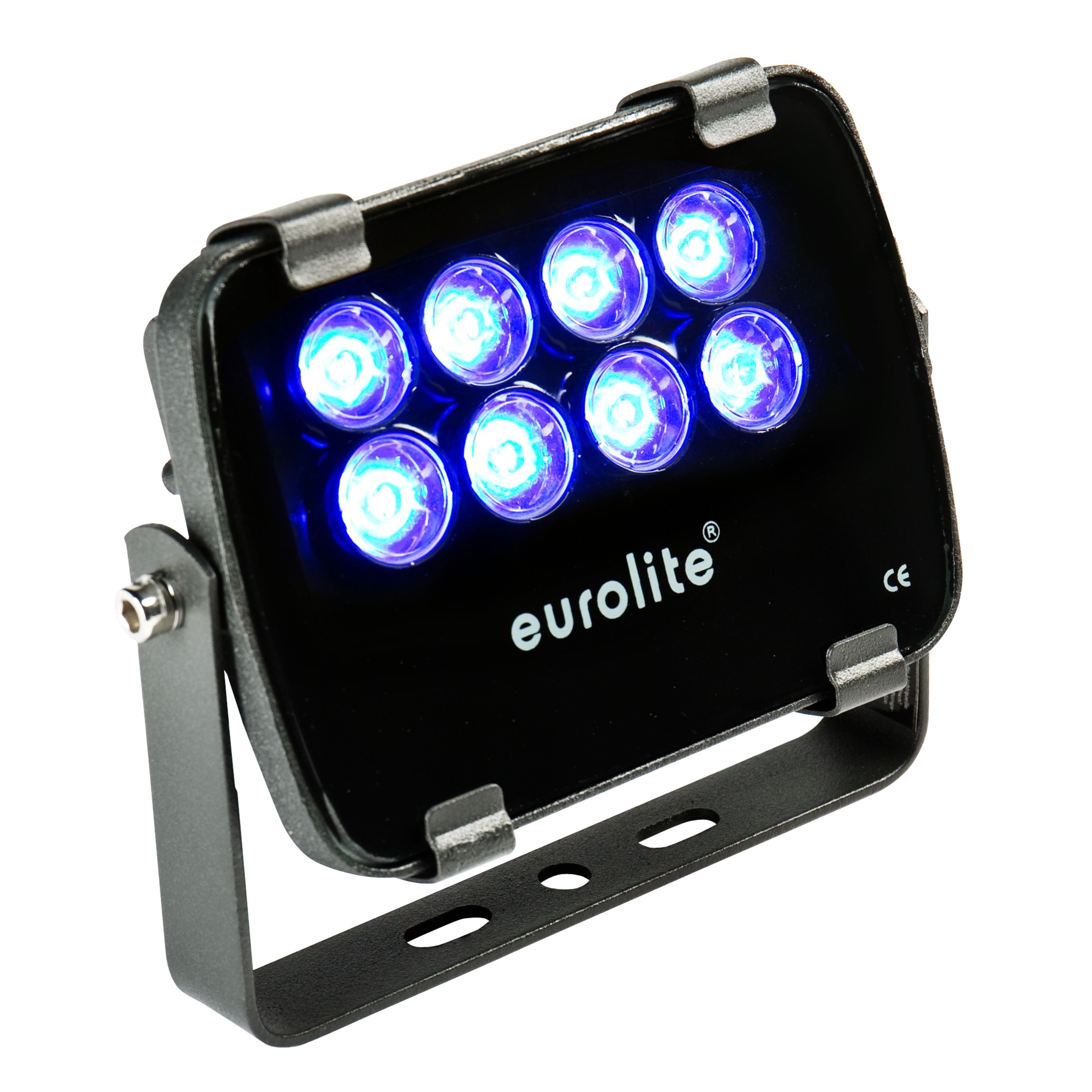 EUROLITE LED Discolicht, LED IP FL-8 blau 30° IP 56, 8x1W Garden Light - LED Fluter