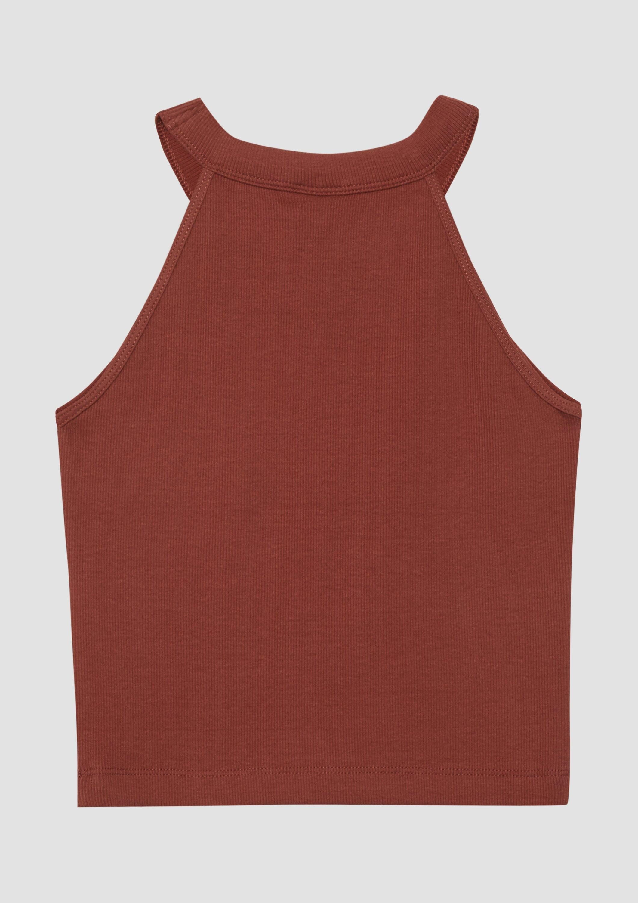s.Oliver Muskelshirt T-Shirt Crop Top mit Rippstruktur