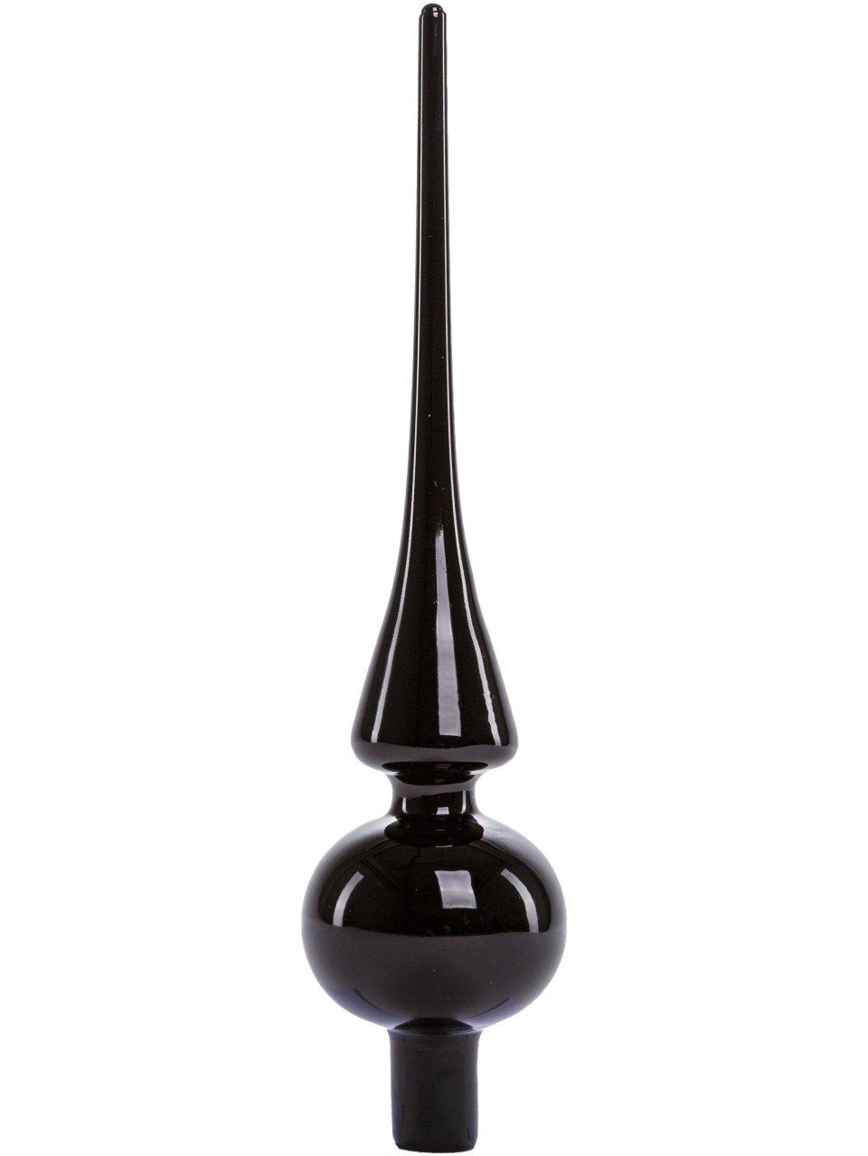 Trend Line Christbaumschmuck TrendLine Christbaumspitze aus Glas 26 cm schwarz