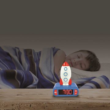 Lexibook® Kinderwecker Rakete Wecker mit 3D Nachtlicht-Figur und besonderen Klingeltönen
