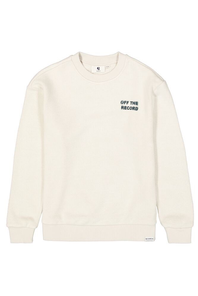 Garcia Stillpullover Beiger Pullover mit Brust- und Rückenprint (U263465_4493)