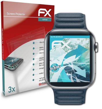 atFoliX Schutzfolie Displayschutzfolie für Apple Watch 44 mm Series 6, (3 Folien), Ultraklar und flexibel