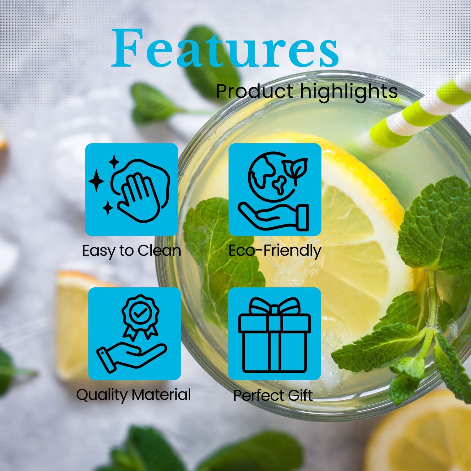 Intirilife Getränkespender, Wasserspender Saftspender Limonadenspender Glasbehälter für Getränke