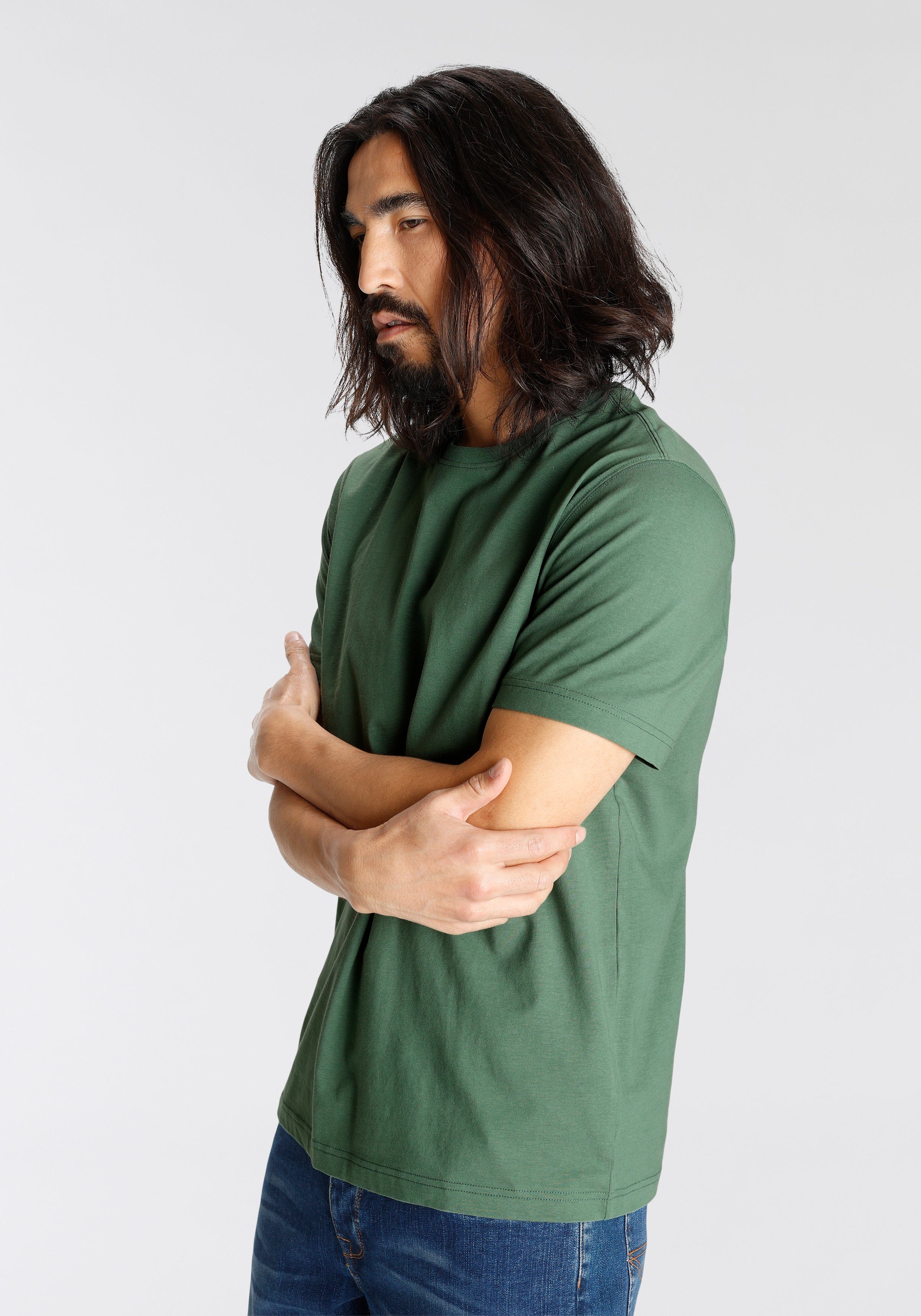 olivgrün – Bio-Baumwolle« zertifiziert T-Shirt aus products OTTO »GOTS