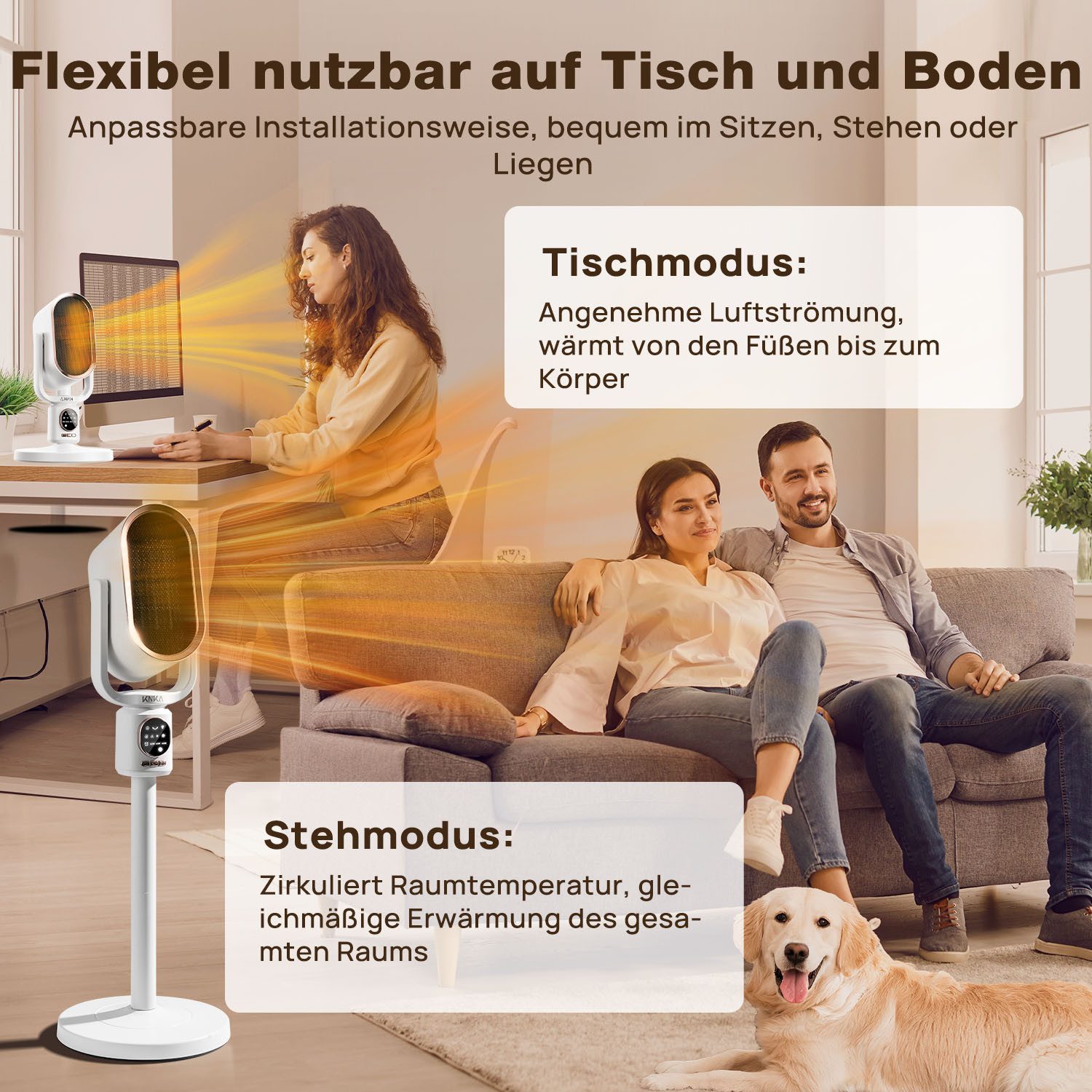 NULSTA Heizlüfter Energiesparend PTC Keramik Elektroheizung günstig online kaufen