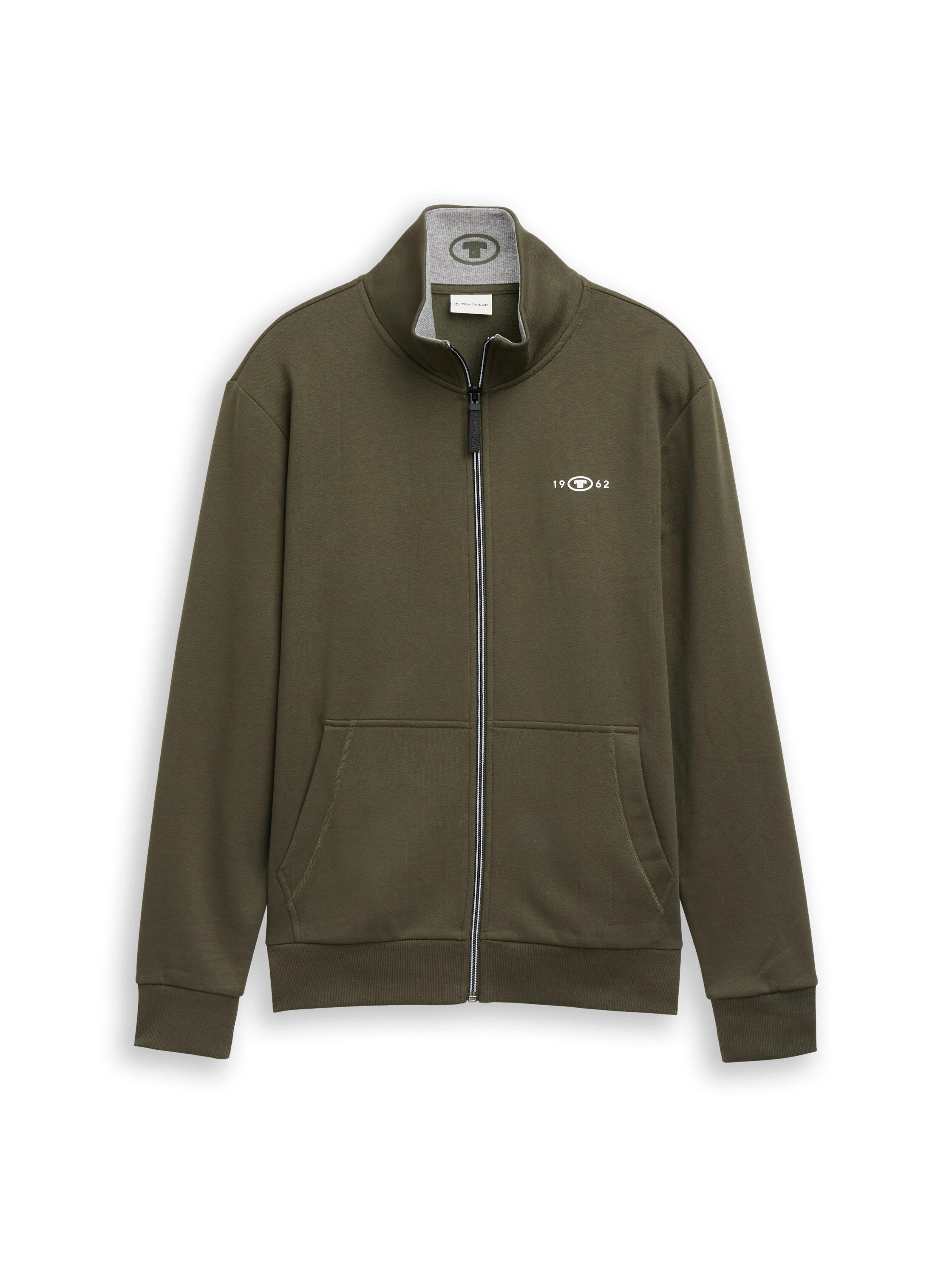 TOM TAILOR Sweatjacke mit Logo Stickerei