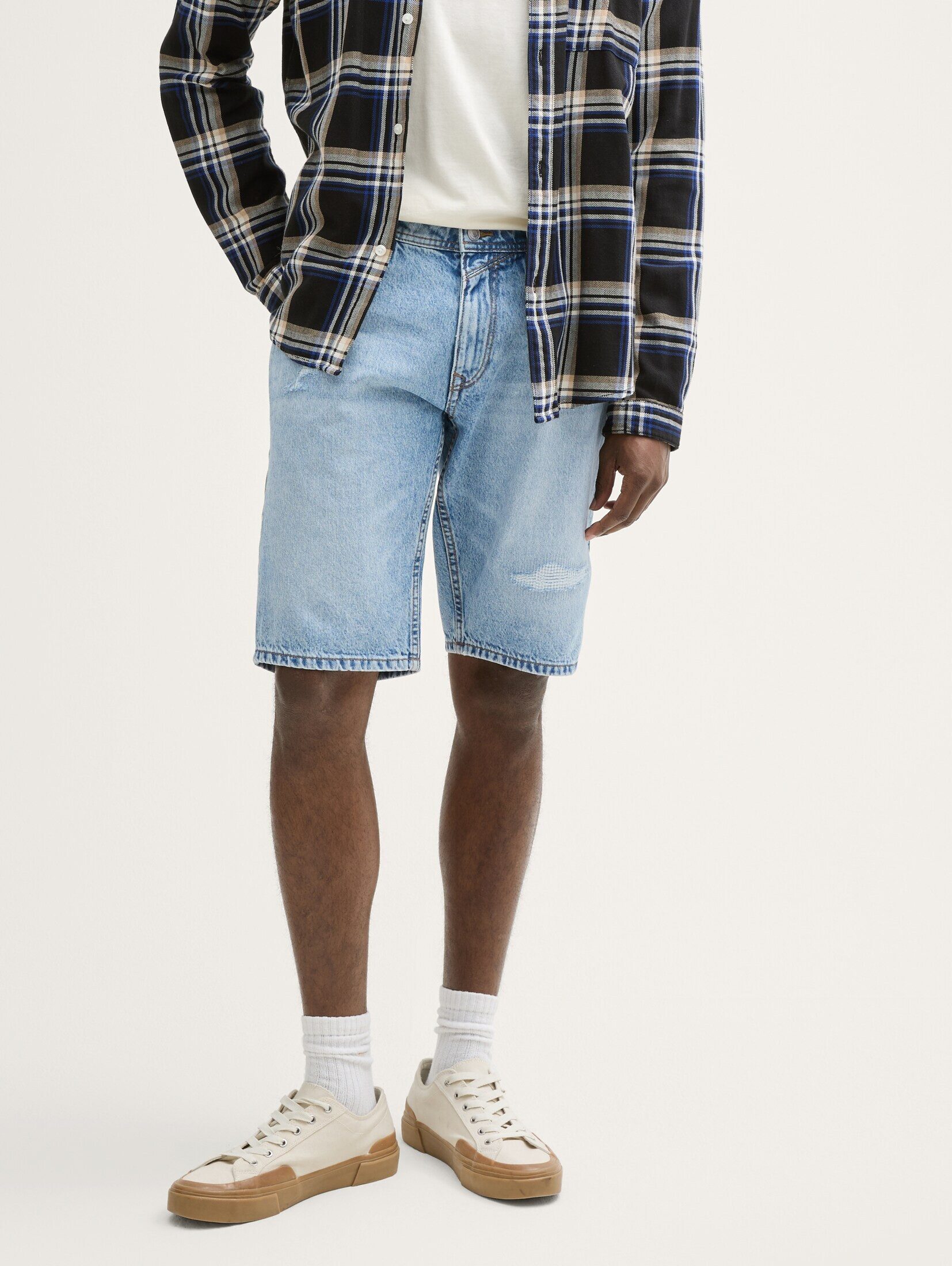 TOM TAILOR Denim Shorts Jeanshosen TTPIERS SLIM DESTROYED Jeans Shorts günstig online kaufen
