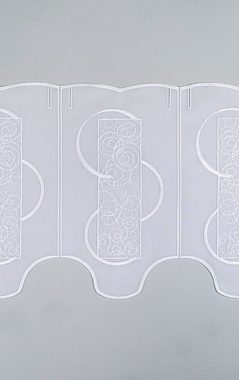Scheibengardine Kreise und Viereck, Plauener Spitze®, (1 St), transparent, HxB 30x48.6cm