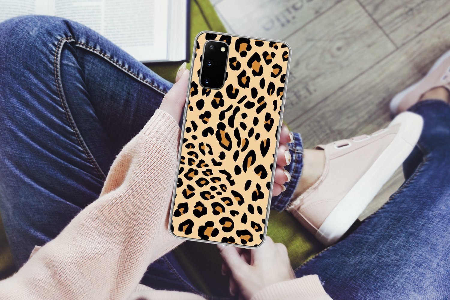 MuchoWow Handyhülle für Samsung Galaxy S20 Tiermuster - Panther - Leopard, Phone Case, Silikon, Schutzhülle Dünn