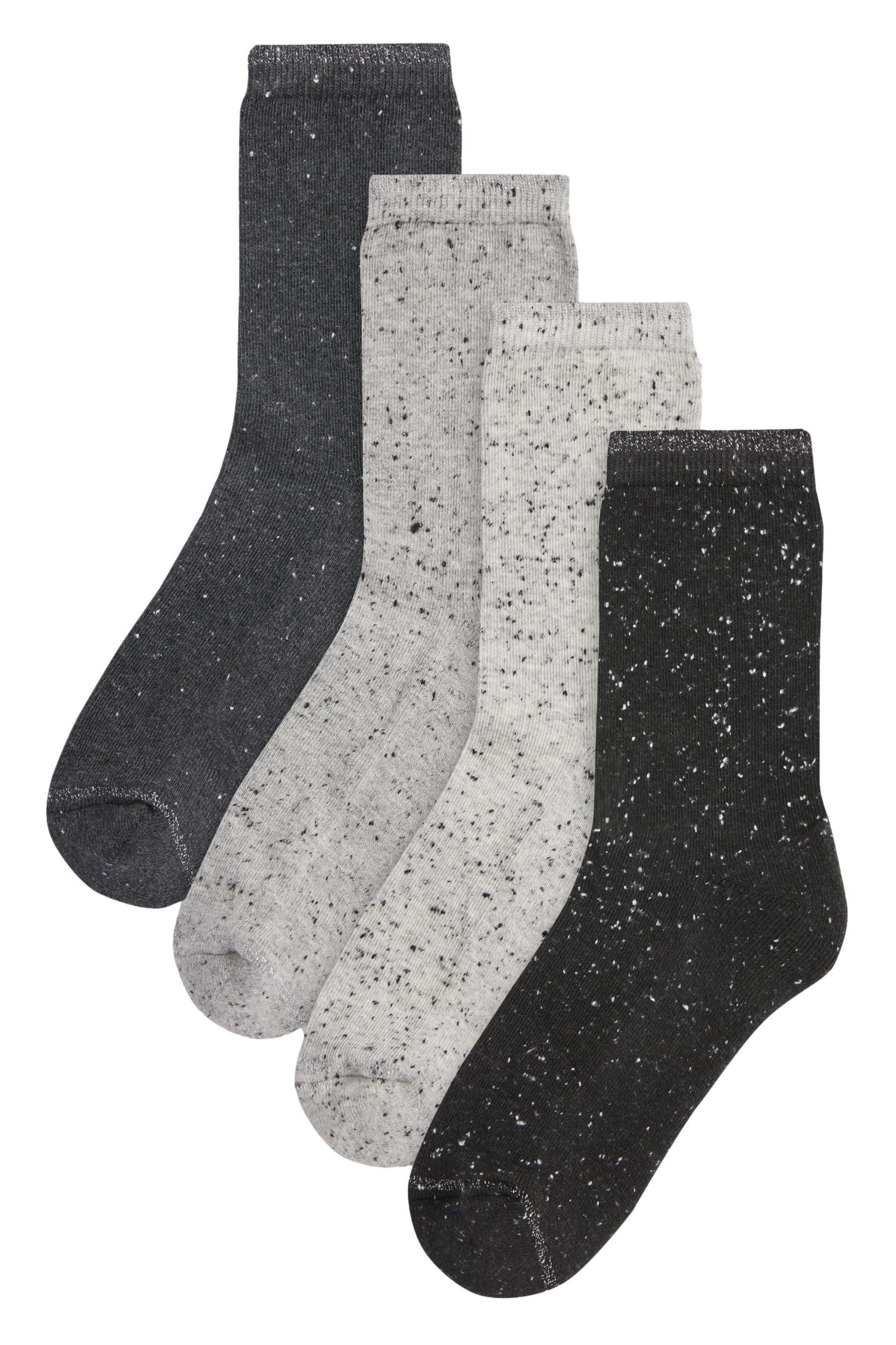 Kurzsocken Genoppte Socken mit gepolsterter Sohle, 4er-Pack