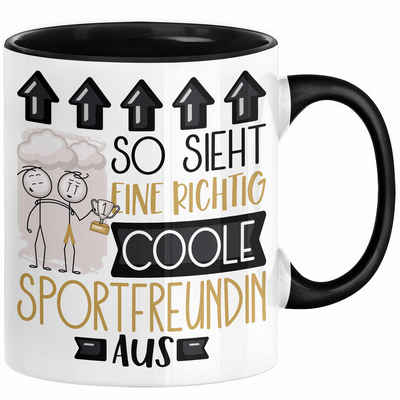 Trendation Tasse Sportfreundin Geschenk Tasse Lustig Geschenkidee für Sportfreundin Geb