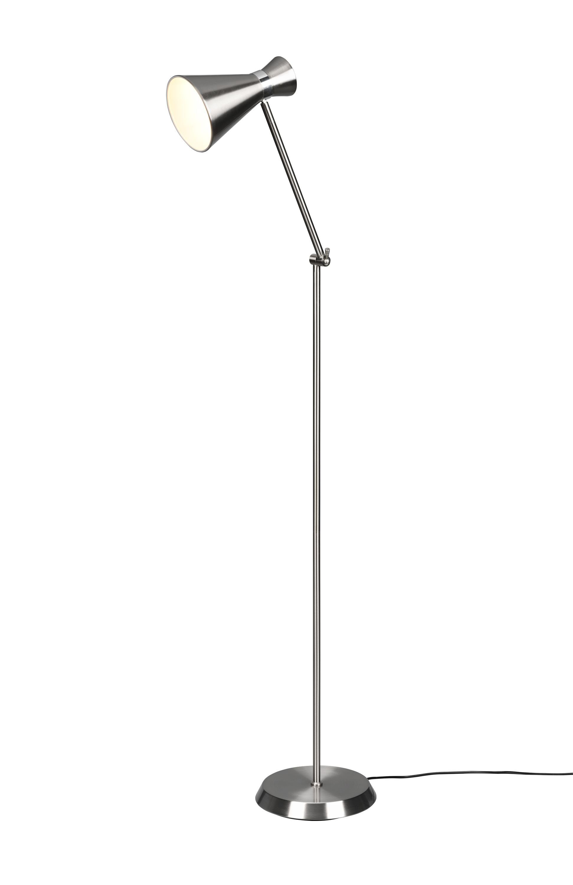 TRIO Leuchten Stehlampe Enzo, Ein-/Ausschalter, ohne Leuchtmittel, warmweiß  - kaltweiß, Stehleuchte mit Fußschalter, exkl. 1xE27 max 10W, Arm  verstellbar