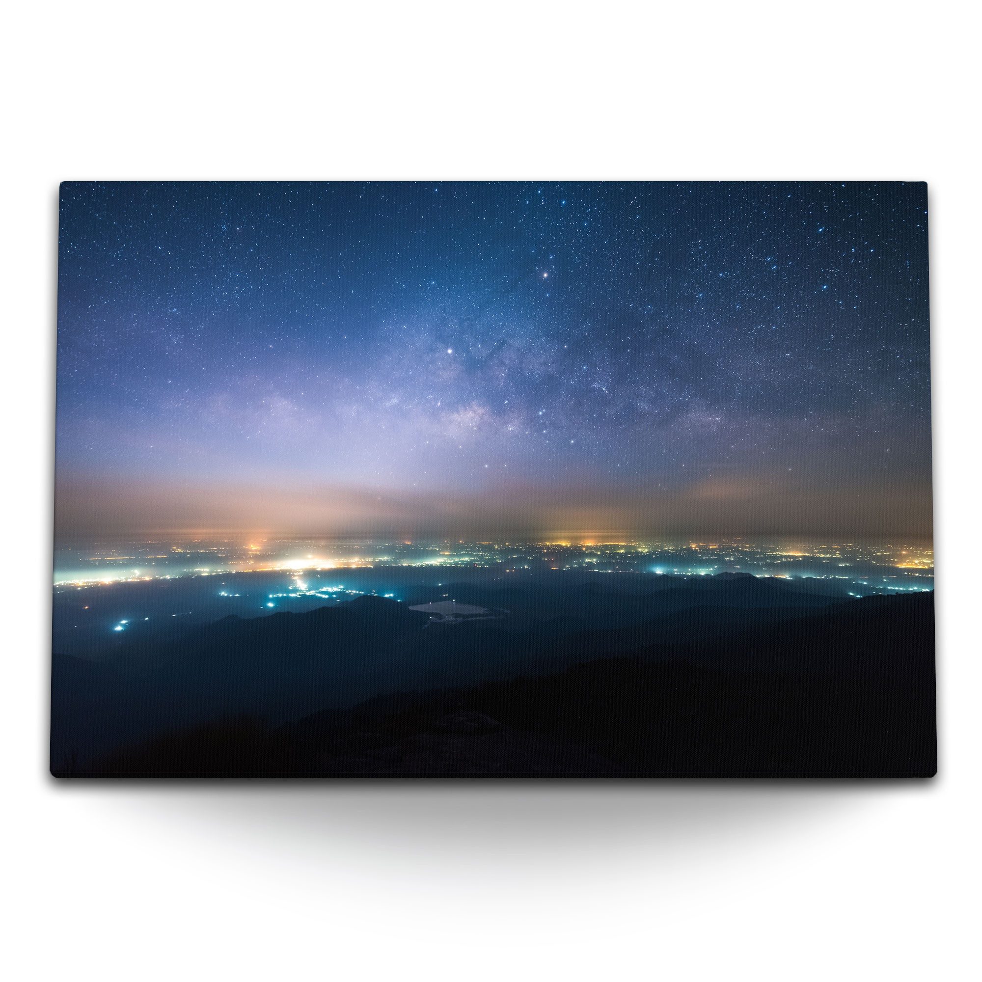 Leinwandbild 120x80cm Wandbild auf Leinwand Astrofotografie Nachthimmel Sternenhimm