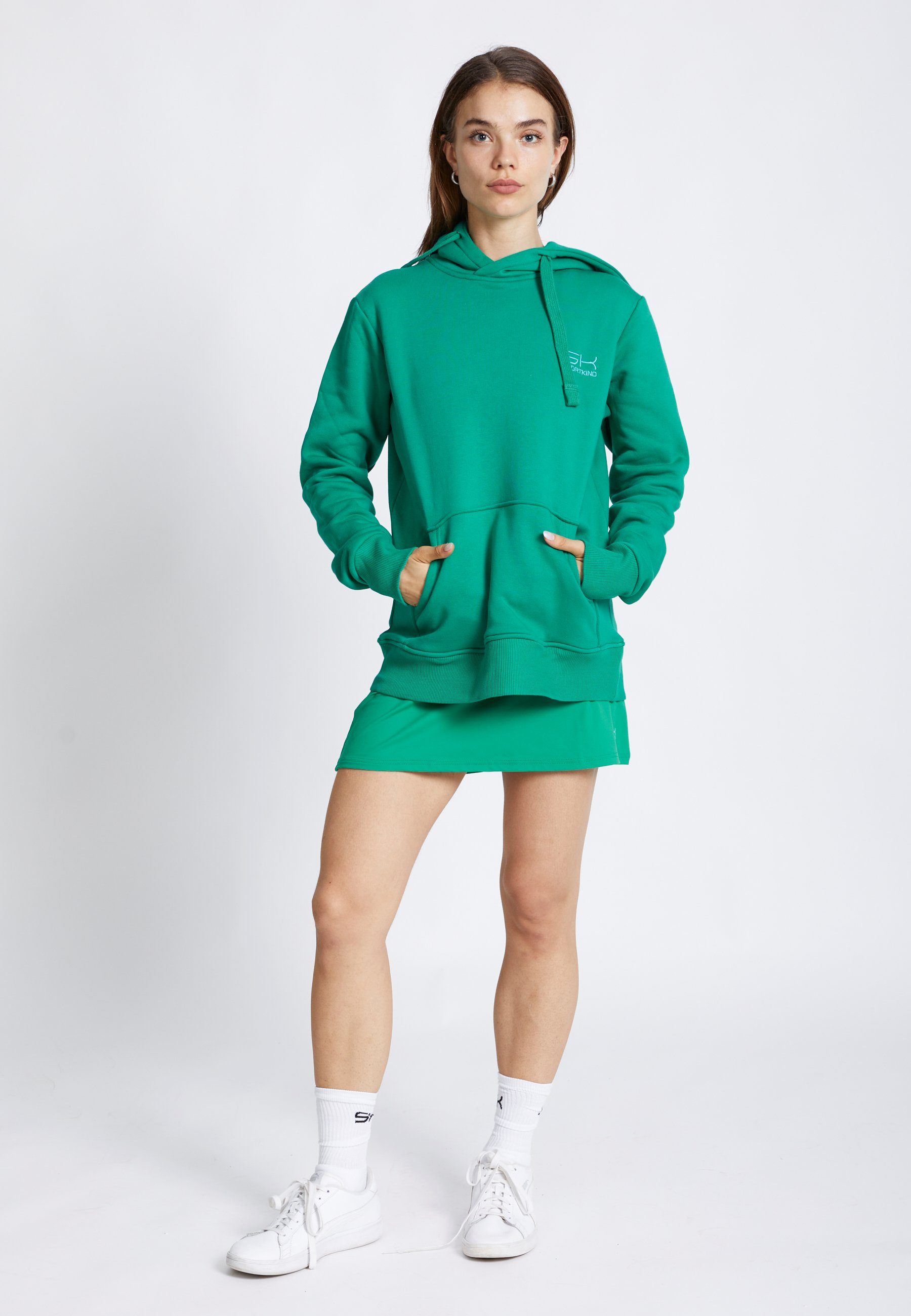 grün smaragd Kapuzensweater SPORTKIND unisex Hoodie