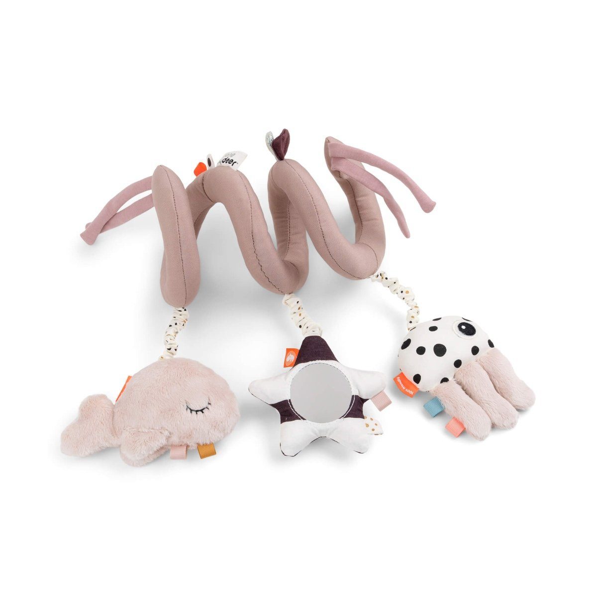 Done by Deer Greifspielzeug Activity Spirale Sea friends Rosa Greifling Beißring Lernspiel