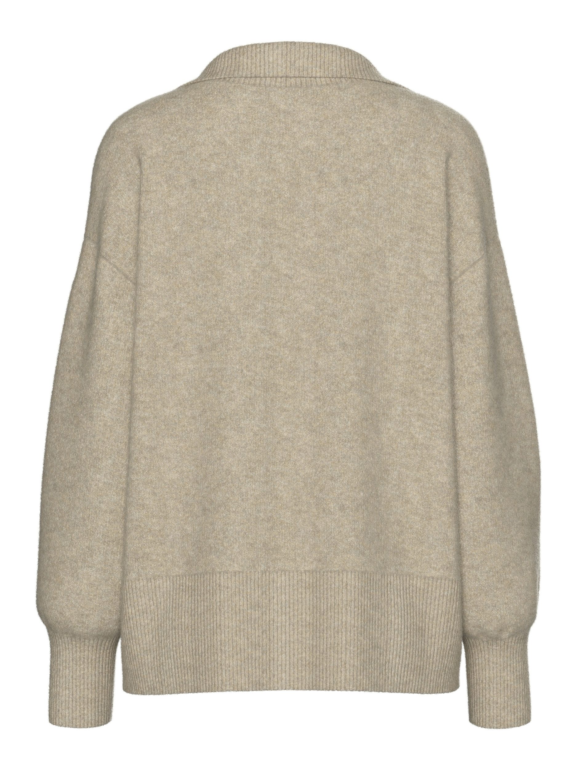 pieces Strickpullover PCMALOU LS POLO KNIT NOOS BC günstig online kaufen