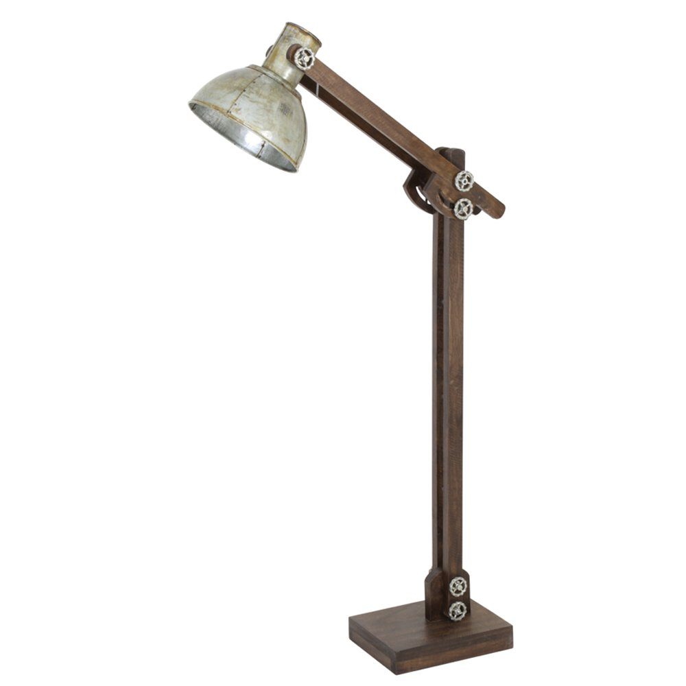 Light & Living Stehlampe Stehleuchte EDWARD Light & Living 70x29x160 Holz braun Vintage silber, ohne Leuchtmittel