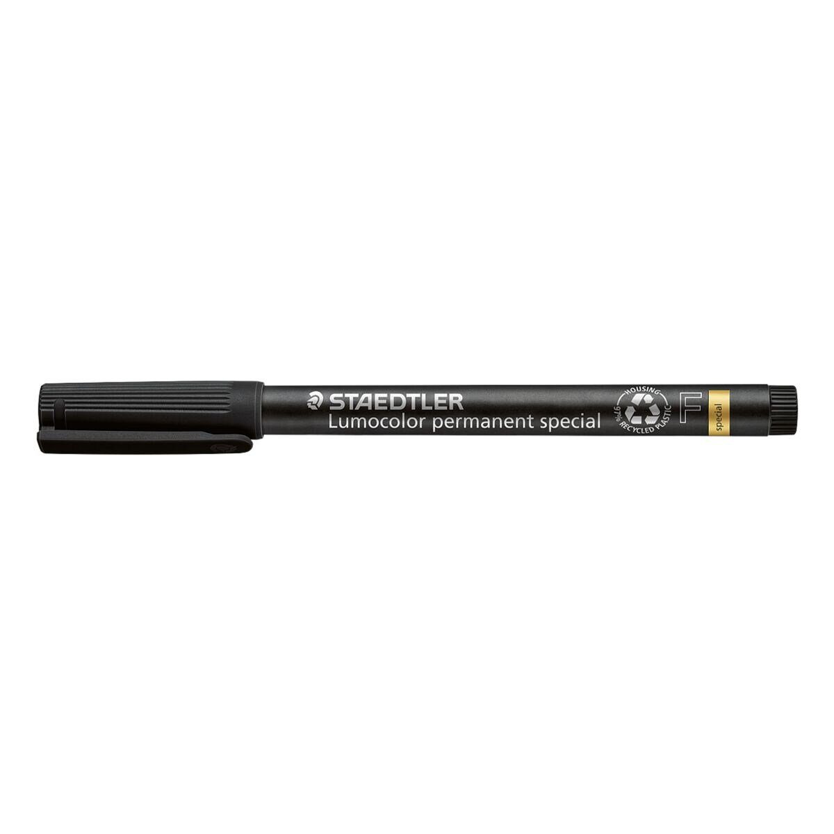 STAEDTLER Permanentmarker Lumocolor permanent special, (1-tlg), mit DRY SAFE und Airplane Safe