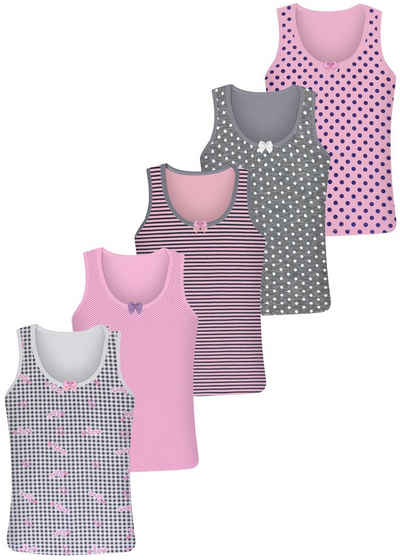 LOREZA Unterhemd 5 Kinder Mädchen Unterhemden Unterwäsche Tank (Set, 5-St., 5er-Pack)