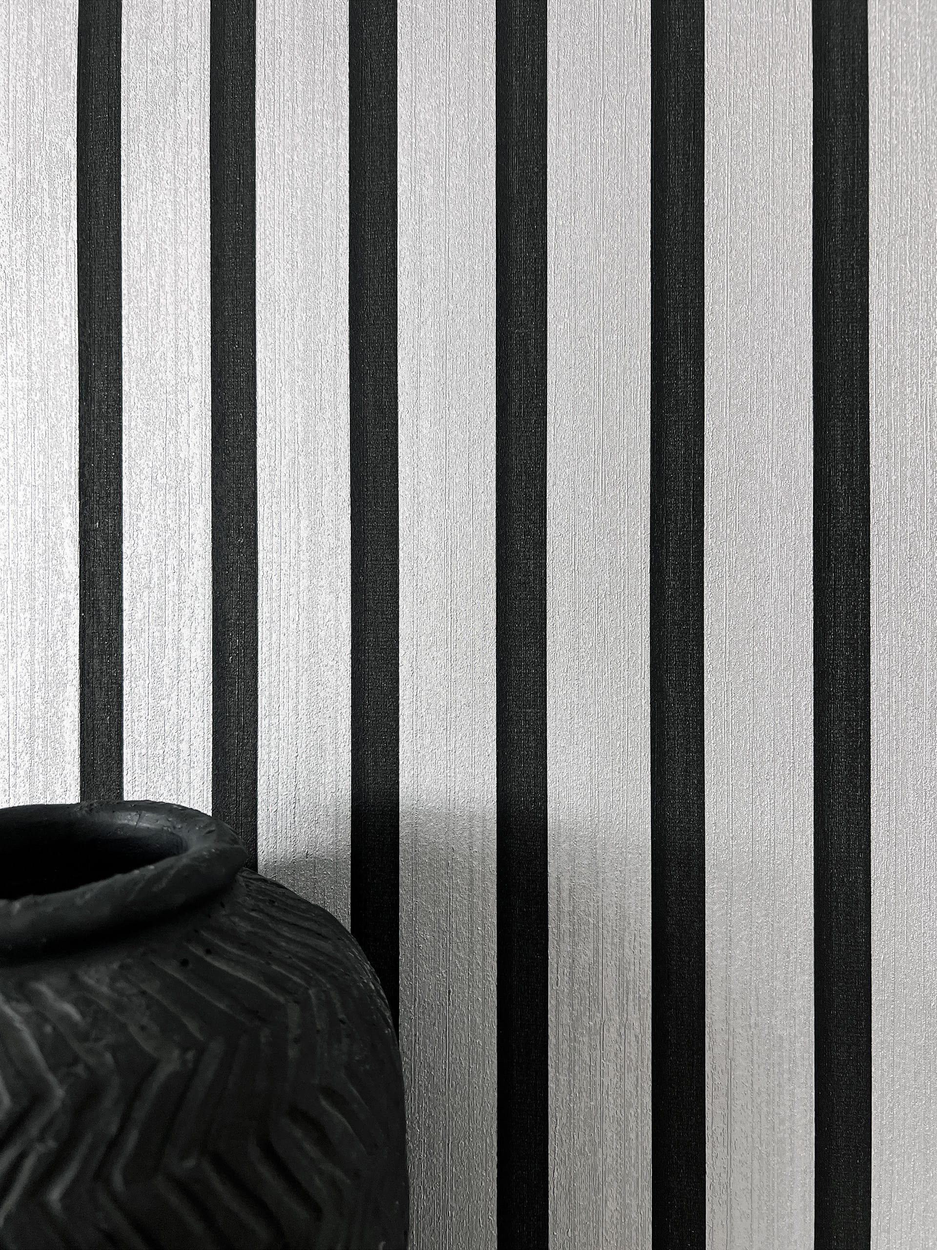 Newroom Vliestapete Berrin Silber Tapete Carta da parati campione Holzpaneele, strukturiert, Carta da parati lucida