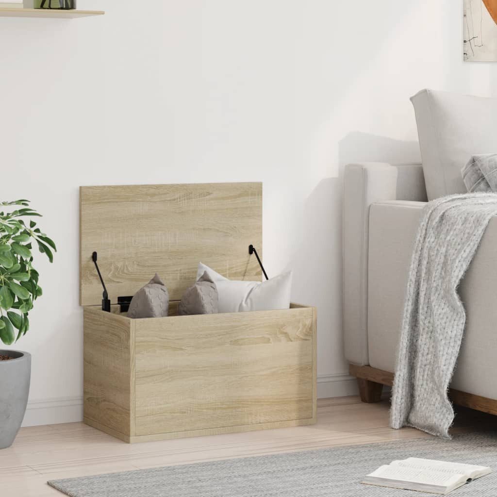 vidaXL Aufbewahrungsbox Truhe Sonoma-Eiche 60x35x35 cm Holzwerkstoff (1 St)