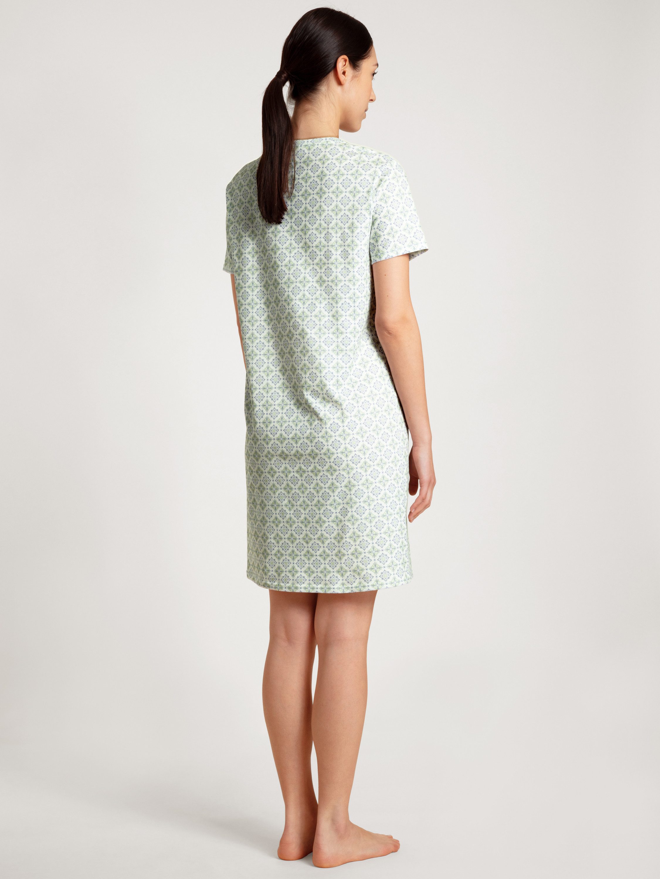CALIDA Nachthemd Spring Nights Damen (1-tlg) Länge 95cm, atmungsaktiv und klimaregulierend, aus 100% Baumwolle