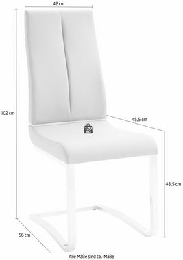 MCA furniture Freischwinger Pescara (Set, 2 St), Stuhl belastbar bis 120 Kg
