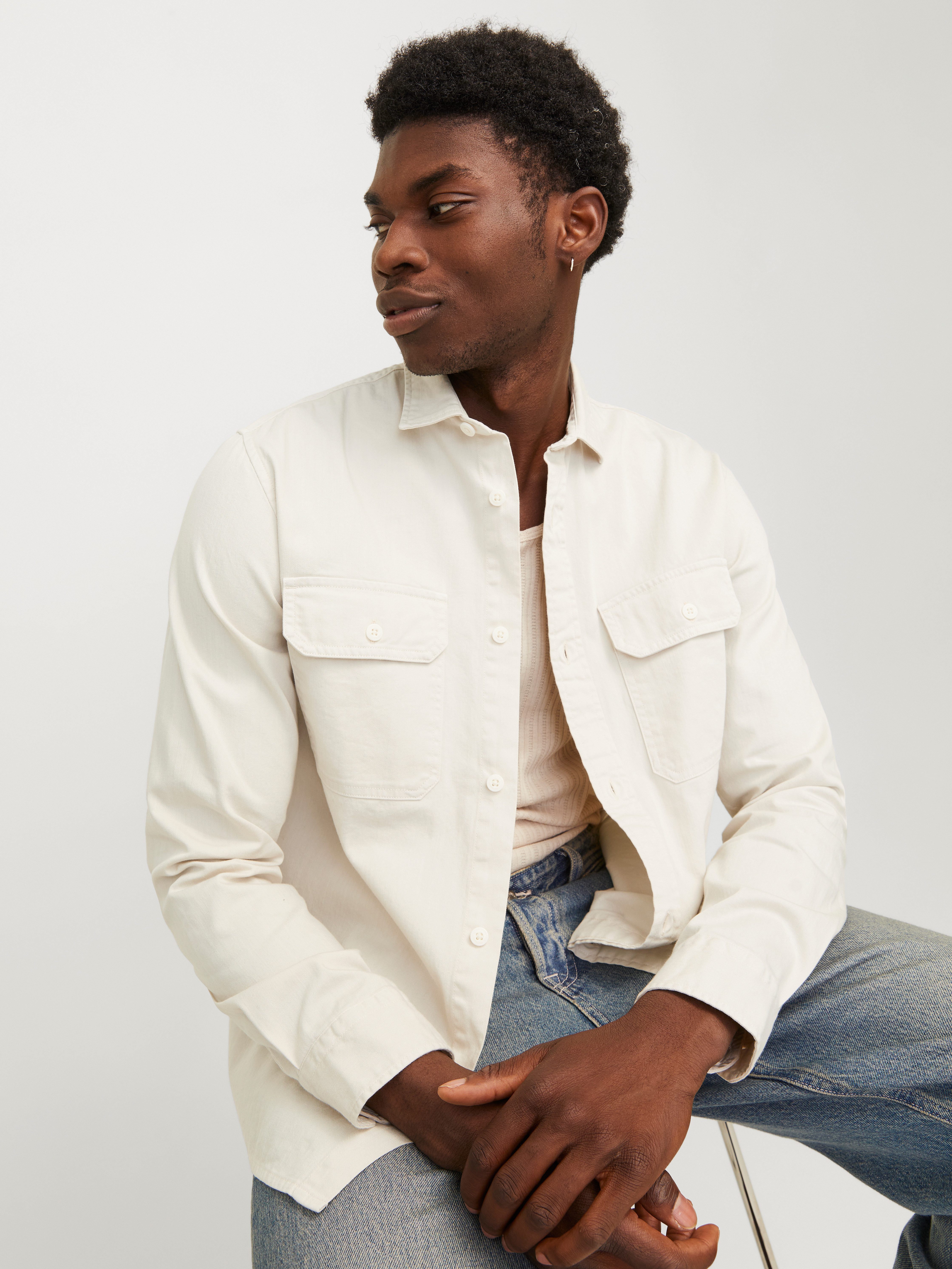 Jack & Jones Langarmhemd JJETRAVIS SHIRT LS NOOS mit Brusttaschen günstig online kaufen