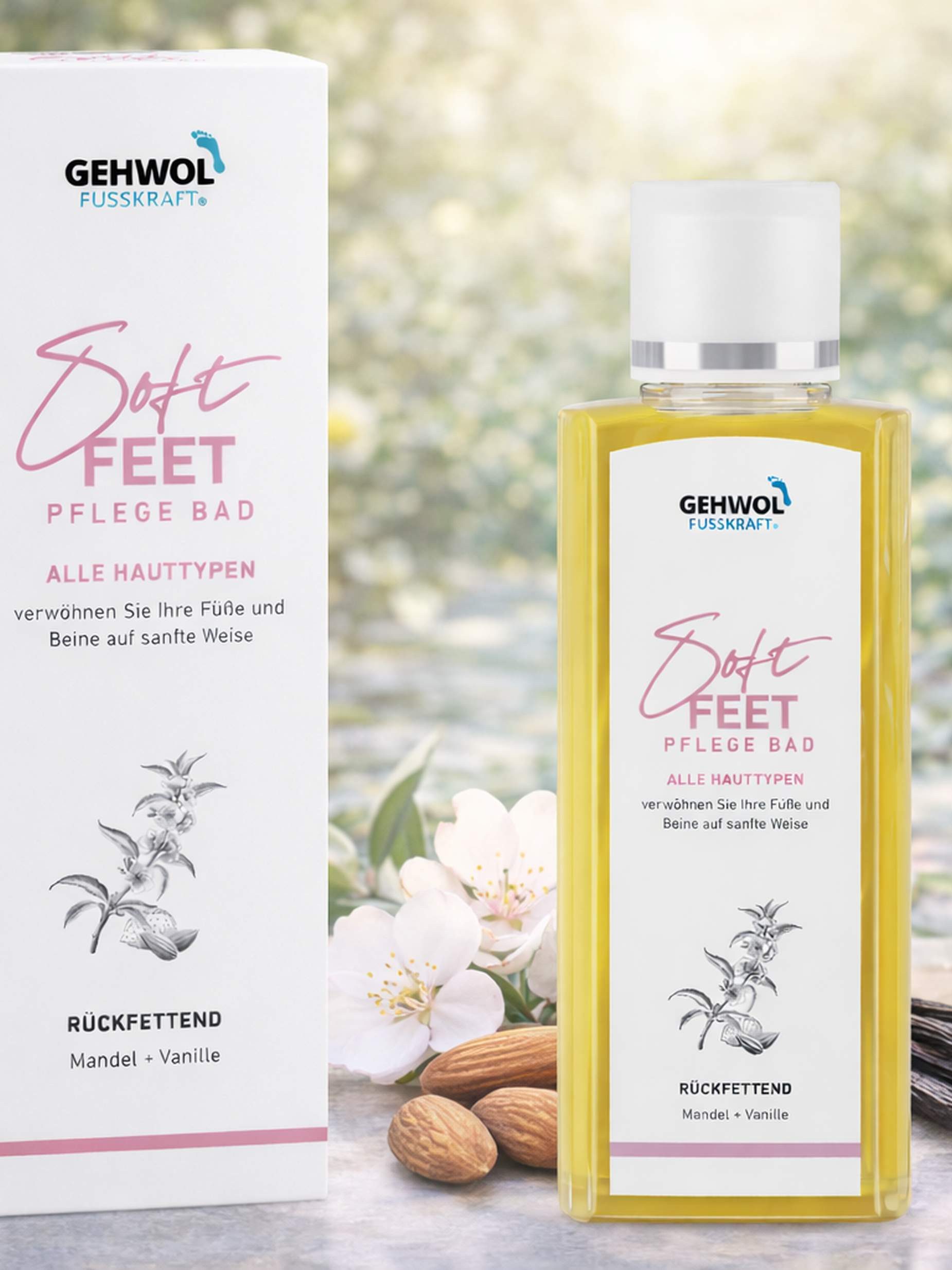 Eduard Gerlach GmbH Fußbädersalz Soft Feet Pflegebad Fußbad mit Mandelöl und Vanille 200 ml Packung