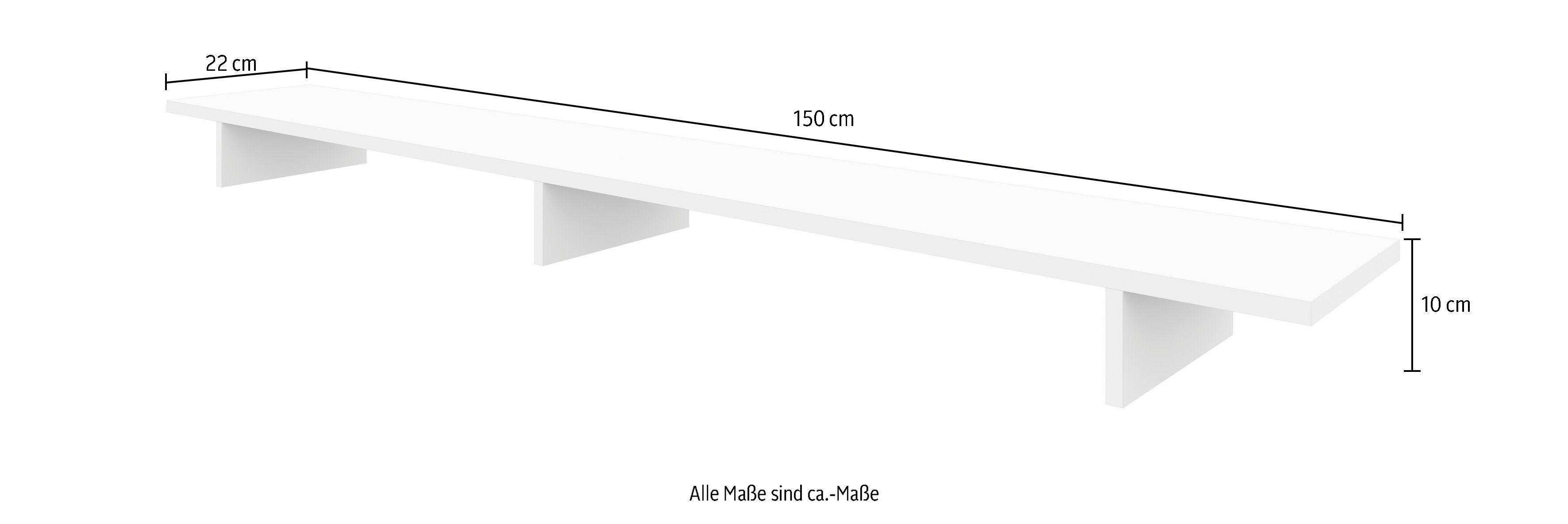 matt borchardt Wallis, 150 Weiß cm Schreibtischaufsatz Möbel Breite