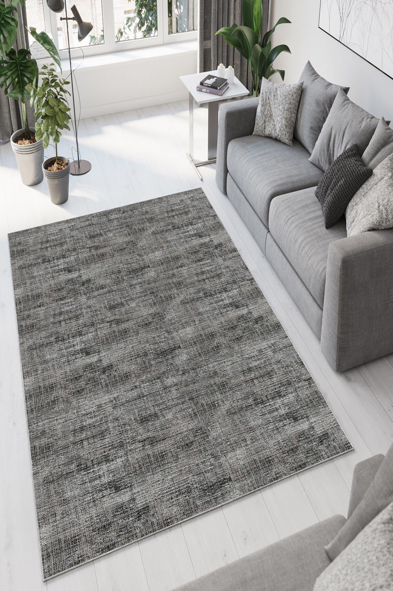 Teppich W840 HFT, Grau, 140 x 220 cm, 100 POLYESTER, Conceptum Hypnose