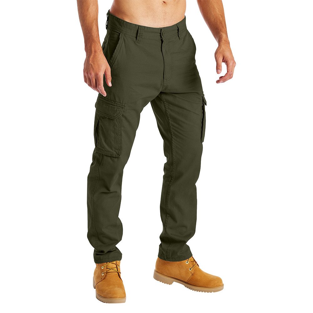 BlauerHafen Cargohose BlauerHafen Herren Cargo Hose 6 Taschen 100% Baumwolle Arbeitshose