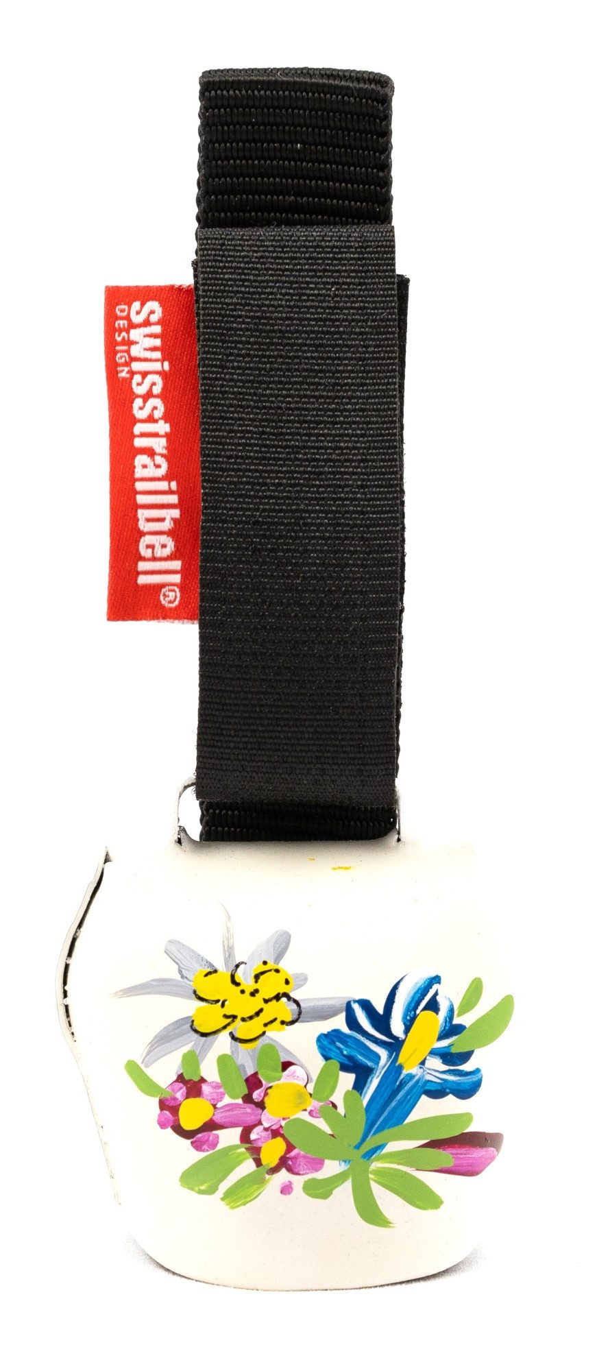 swisstrailbell Fahrradklingel Edition weiß mit Alpenblumen, Trailbell, Bear Bell
