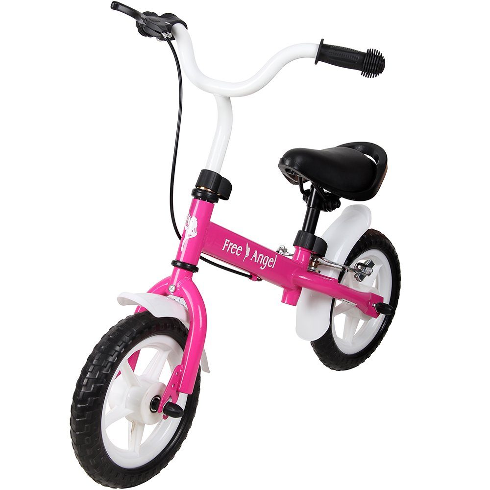 Spielwerk Laufrad Easy Angel, 2-5 Jahre 10 Zoll Höhenverstellbar Bremse Lenkrad PU-Reifen Fahrrad