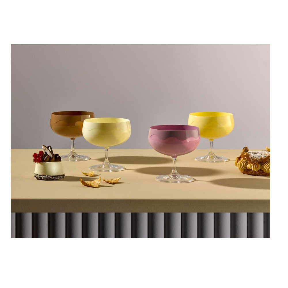 Crystalex Eisschale Eisbecher Candyland Kristallglas 300 ml 4er Set, Kristallglas, (4er Set, 4-tlg), 4 unterschiedliche Farben