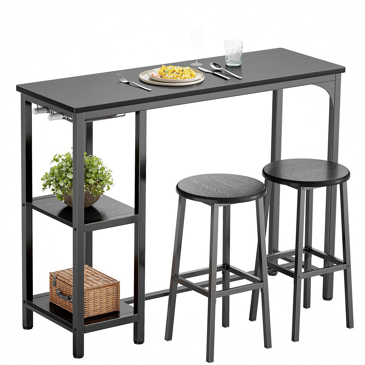 Bealife Essgruppe Esstisch mit 2 Stühlen, 3-tlg Bartisch,Küchentisch für Kü günstig online kaufen