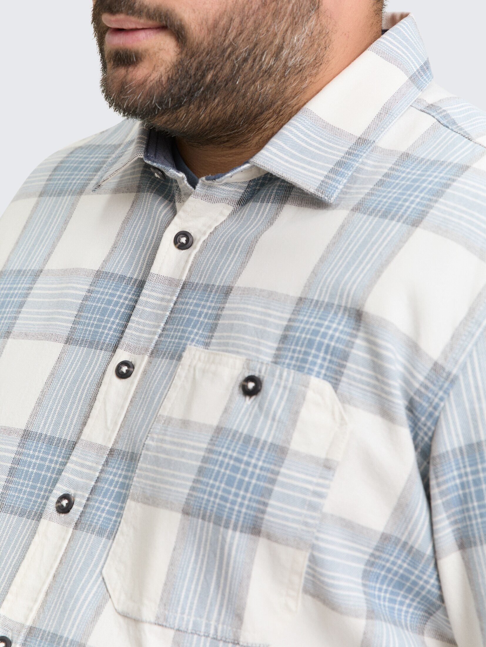 TOM TAILOR PLUS Langarmhemd Blusen & Shirts Plus Size - Hemd mit Karomuster