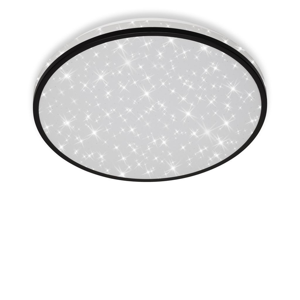 Briloner Leuchten LED Deckenleuchte 3456-215, Sternenhimmel, LED fest integriert, 2700K - Extra-Warmweiß, Sternenhimmel, IP20, schwarz, 38 cm