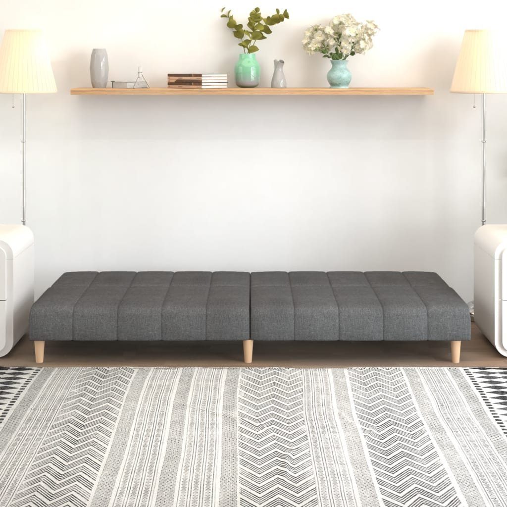 vidaXL Sofa Schlafsofa 2-Sitzer Hellgrau Stoff günstig online kaufen