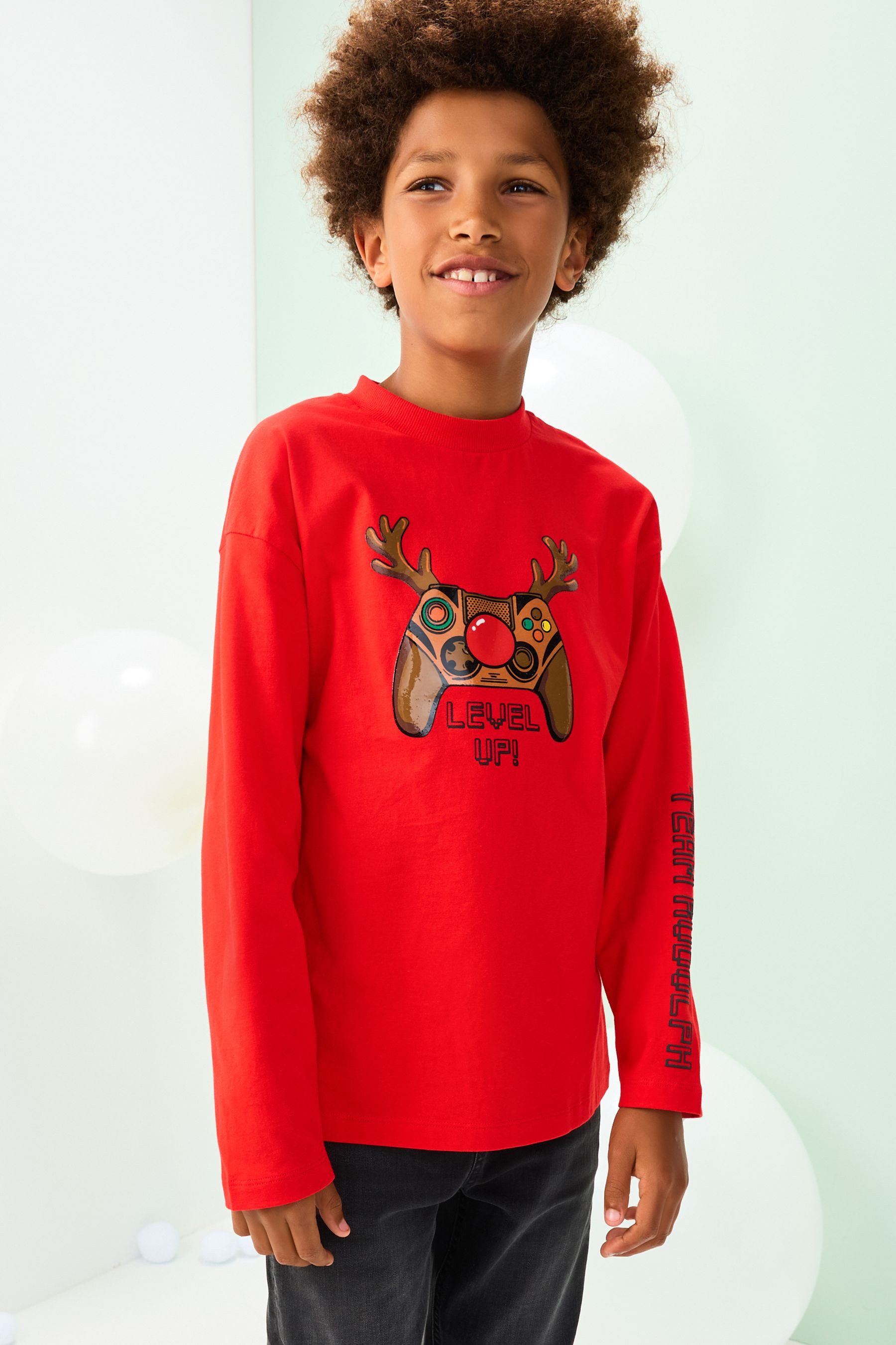 Langarmshirt Weihnachtliches, langärmeliges T-Shirt