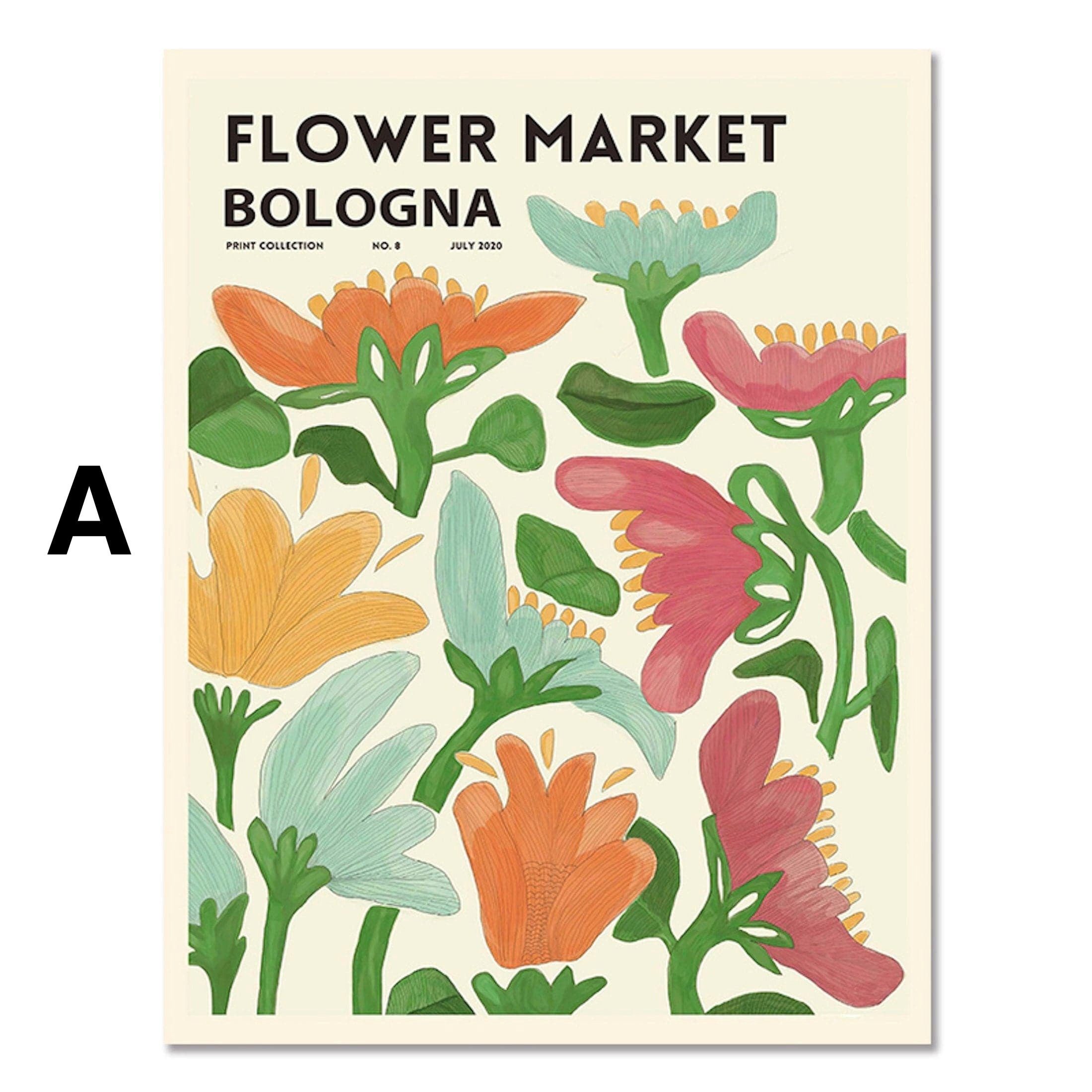 JUSTGOODMOOD Poster Matisse Blumen Market Museum Abstrakt Bilder Wohnzimmer Wandbilder Sch, I (1 St)