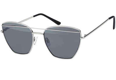 BEZLIT Eyewear Sonnenbrille Schmetterlingsform Designer Damen Sonnenbrille (1-St) mit verspiegelten, schwarz, blau und grünen Linsen