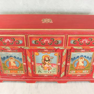 Oriental Galerie Mehrzweckschrank Tibet Sieboard Wandschrank Jirki Rot 150 cm