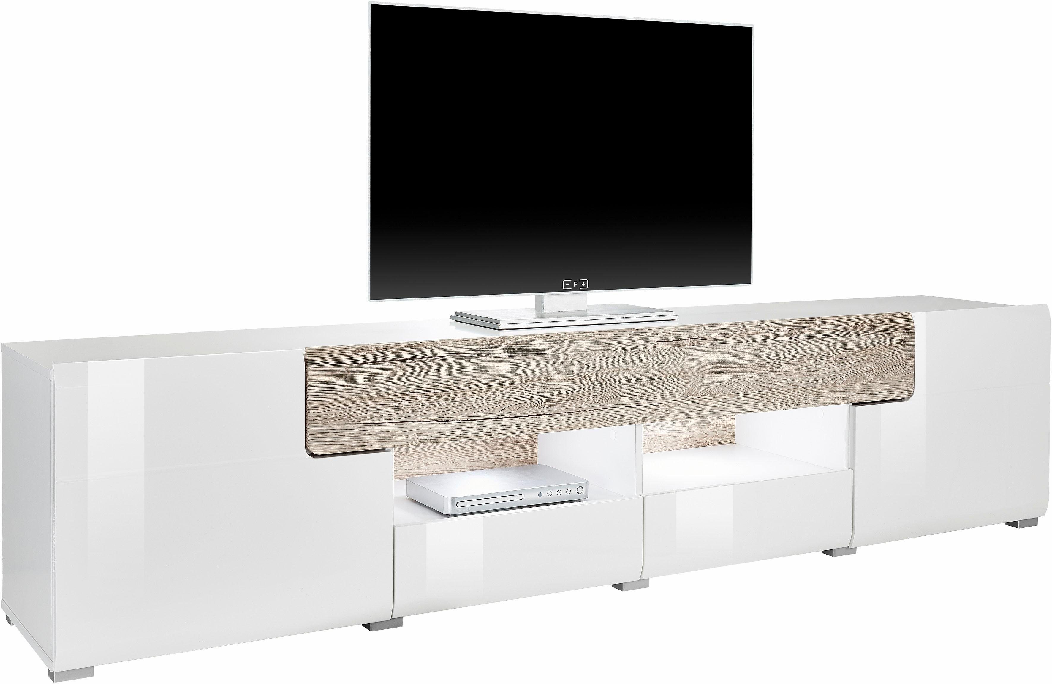 INOSIGN Lowboard "Toledo,Breite 209cm, trendige TV-Schrank mit dekorative F günstig online kaufen