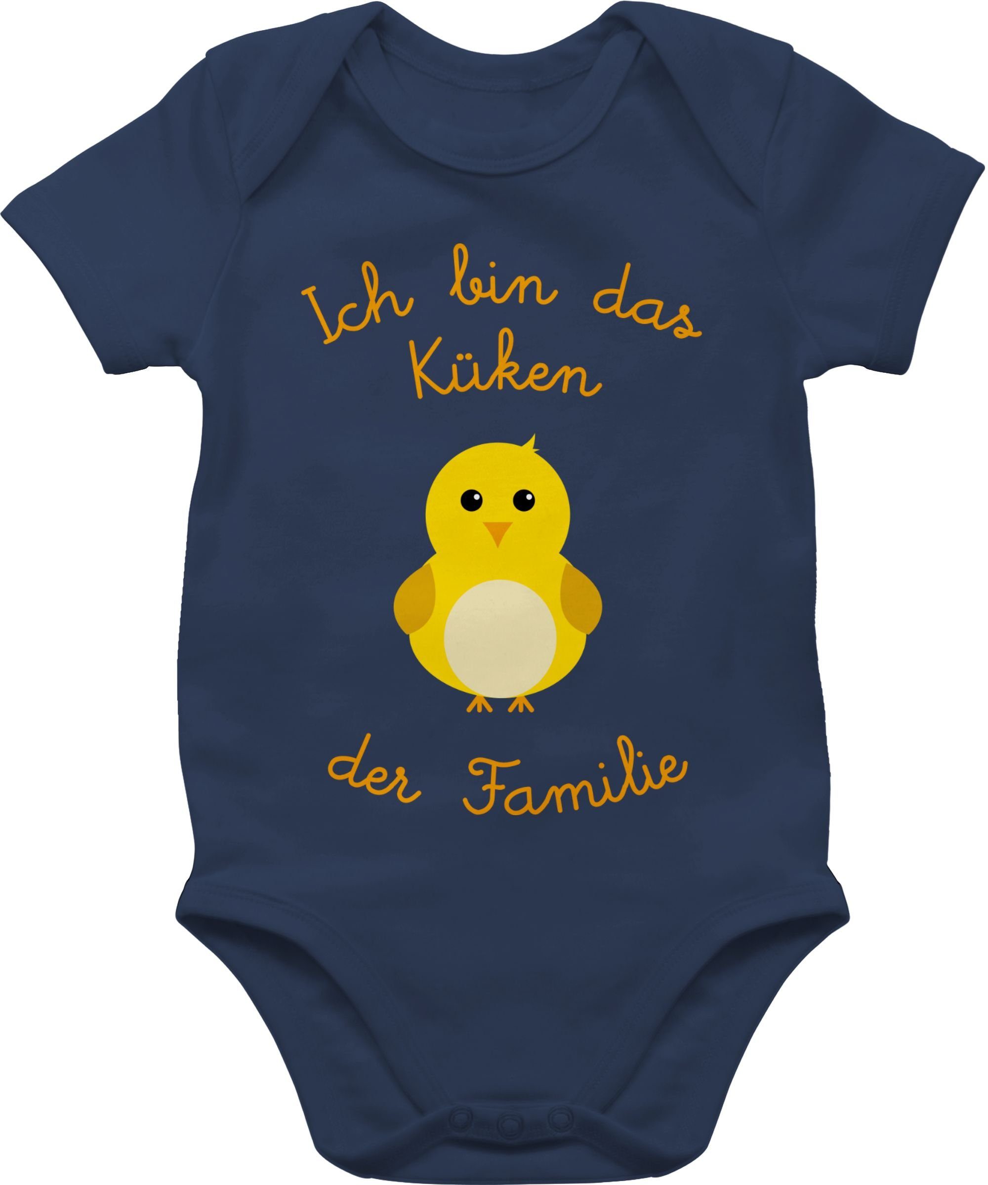 Shirtracer Shirtbody Küken der Familie Sprüche Baby 3 Navy Blau