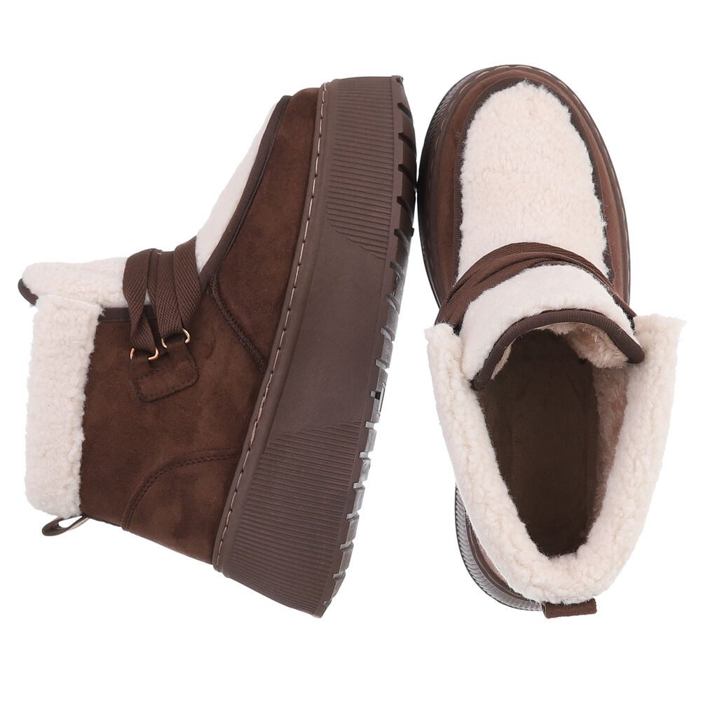 Ital-Design Modische Plateau-Stiefel mit Schnürung für Damen Snowboots (904 günstig online kaufen