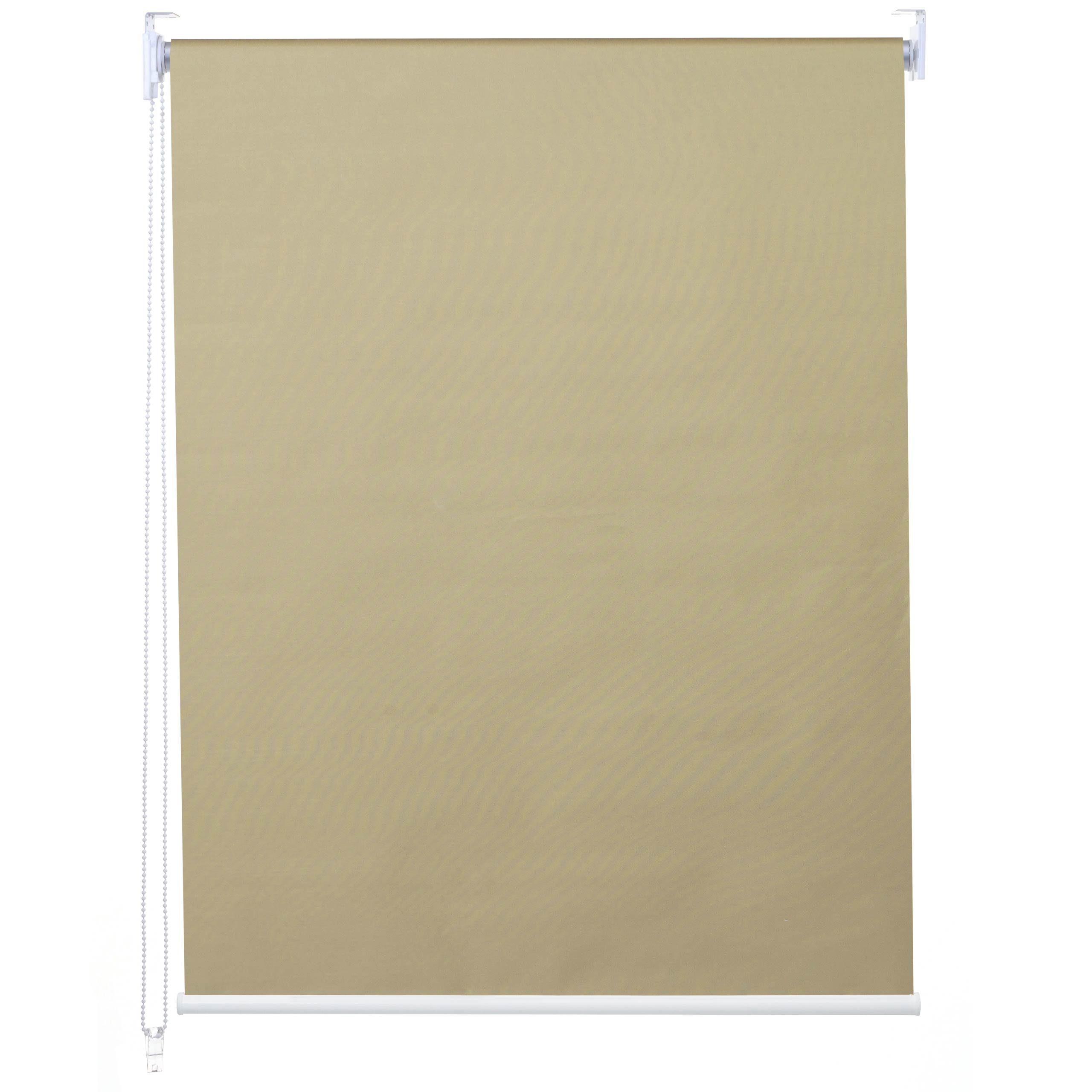 Seitenzugrollo MCW-D52-100x160, MCW, abdunkelnd, verschraubt, Bohrmontage, Kettenzug inkl. Kindersicherung, stufenlos, blickdicht, Thermobarriere