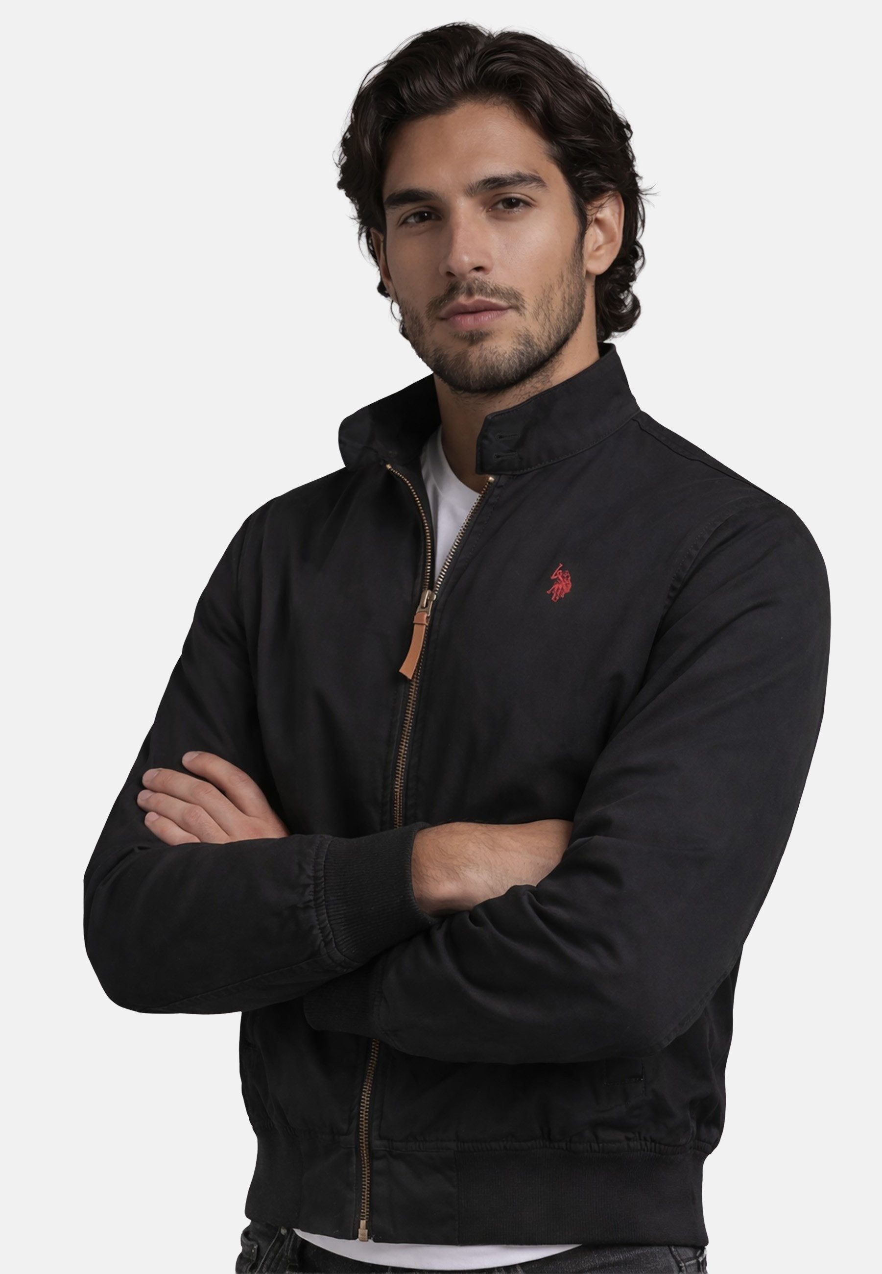 U.S. Polo Assn. Bomberjacke USWyyatt – Herren Übergangsjacke aus Baumwolle – Leichte Freizeitjacke Leichte Herrenjacke mit Reißverschluss und Taschen