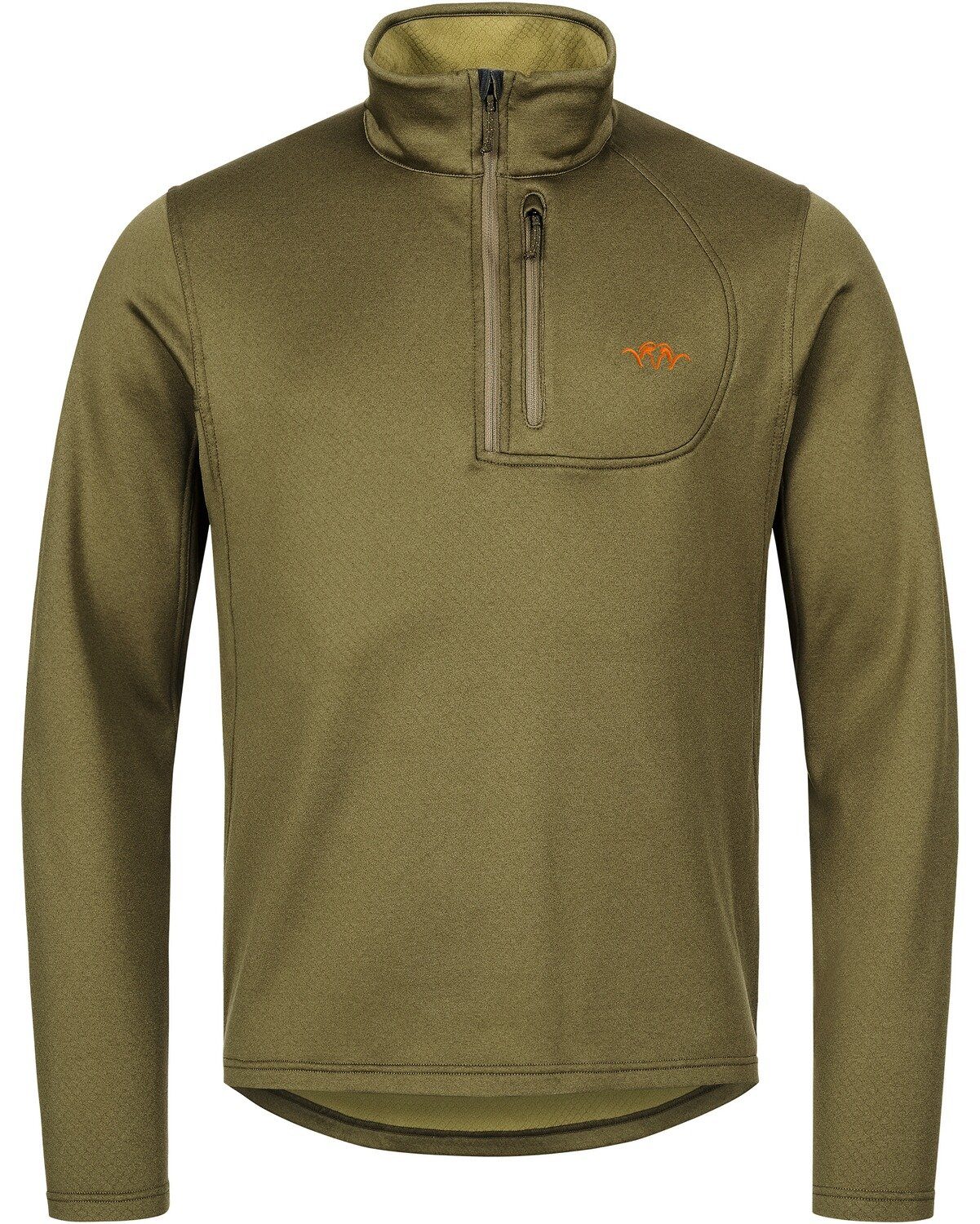 Blaser Dunkeloliv HunTec Troyer Langarmshirt Drain